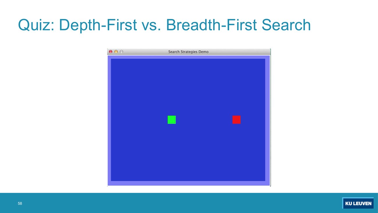 Search Strategies Demo, open field, green start and red goal