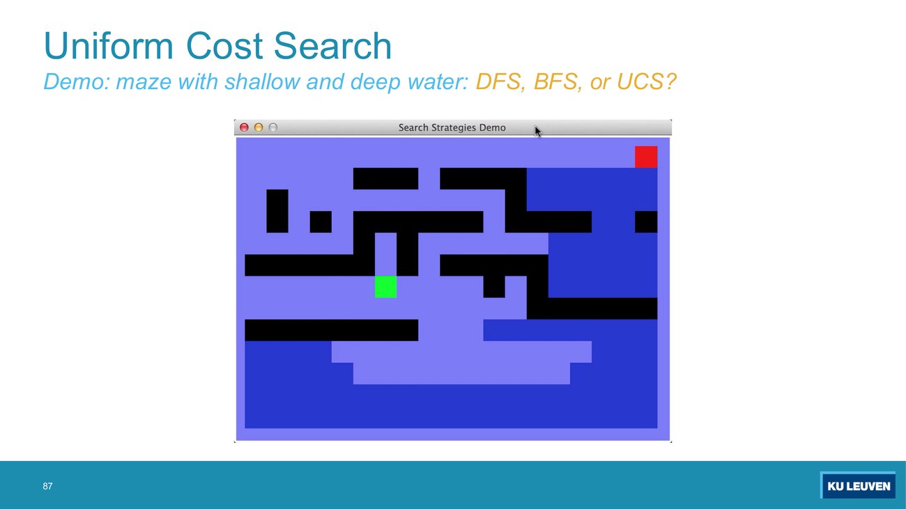 Demo maze with shallow and deep water, run 3